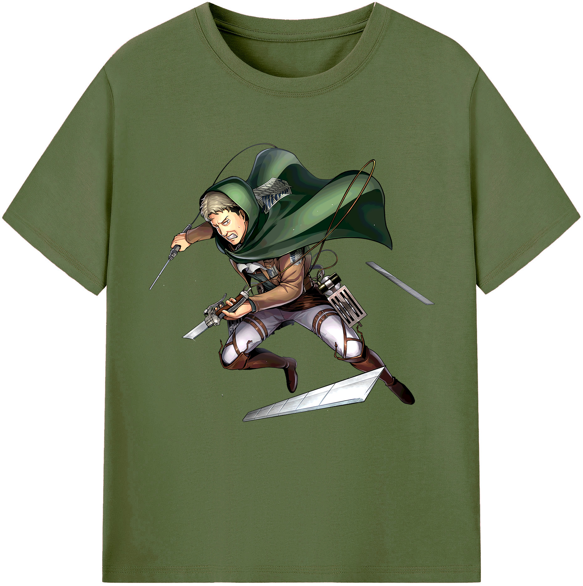 （画像用） 進撃の巨人 Attack on Titan 綿100％半袖Tシャツ（フロントプリント）